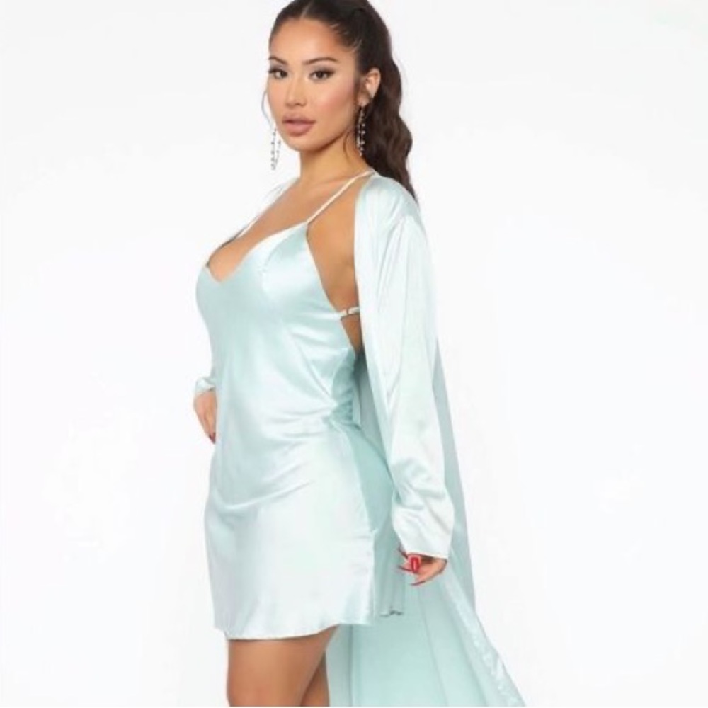 2 piece satin fashion nova set